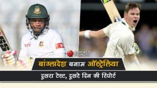 चटगांव टेस्ट: दूसरे दिन वॉर्नर और हैंडसकॉम्ब ने दिया बांग्लादेश को करारा जवाब